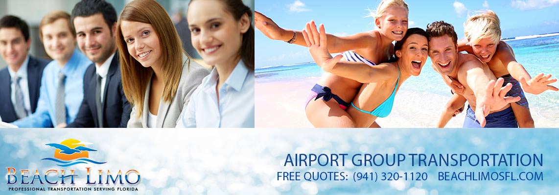 Sarasota Airport Group Transportation Service - Sarasota Bradenton International Airport Group Transportation Shuttle, Beach Limos Florida