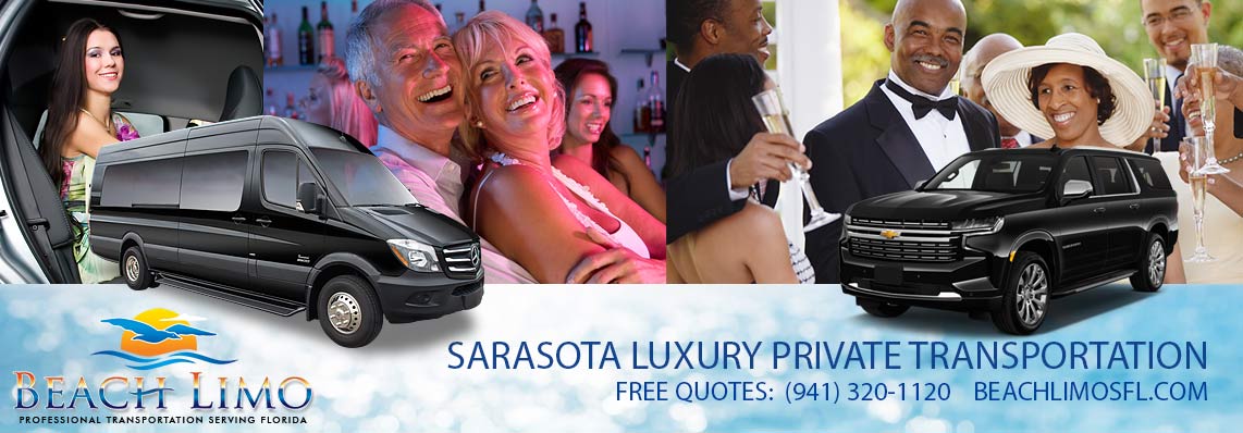 Sarasota Bradenton Limo Service Rental - Sarasota Bradenton  Private Transportation - Sarasota Bradenton  Black Car Service - Beach Limos Florida